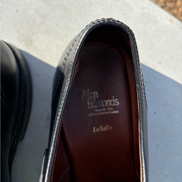 Allen Edmonds Shoes Mens 11 B LaSalle Black Leather Classic Derby Dress Casual main image 4